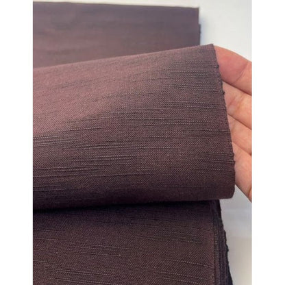 SHIMOGAWA KURUME KASURI Fabric 10 Slab Plain Bordeaux 