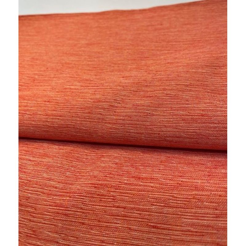 SHIMOGAWA KURUME KASURI Fabric Two Threads Plain Carrot Orange 