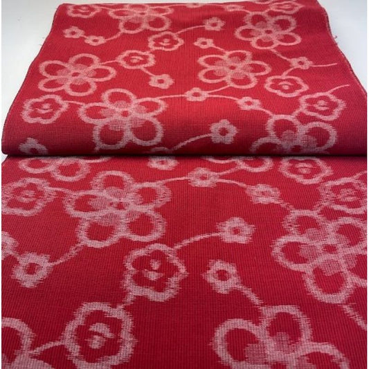 SHIMOGAWA KURUME KASURI Fabric Plum Red 