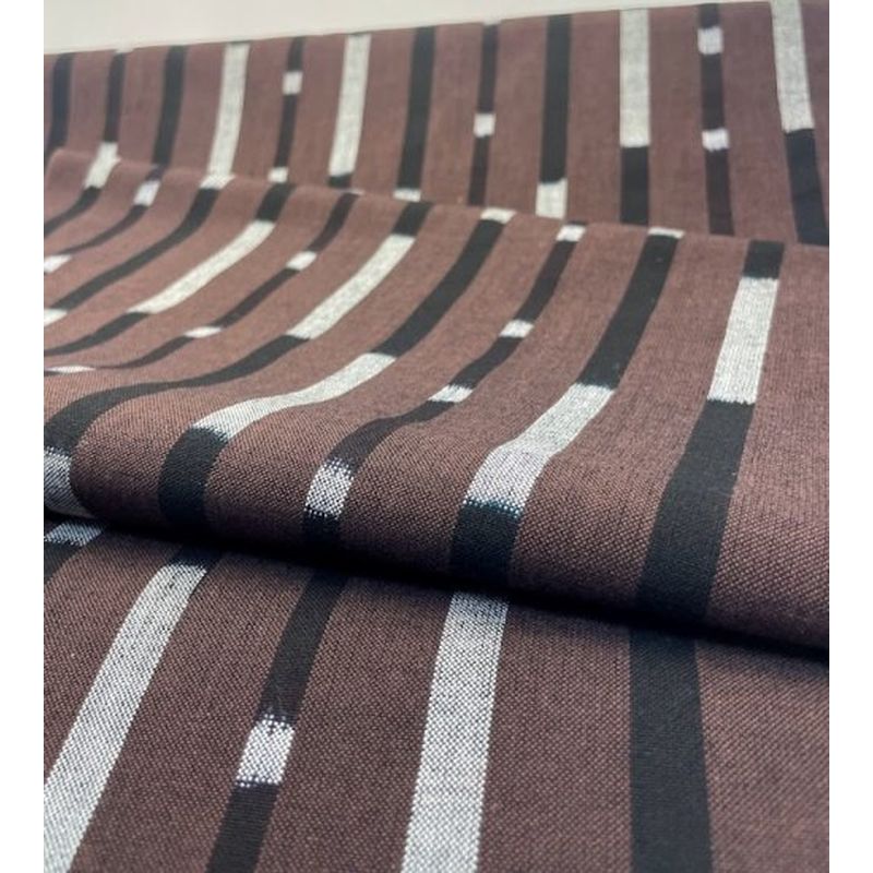 SHIMOGAWA KURUME KASURI Fabric 4 Standing Bamboo Brown 