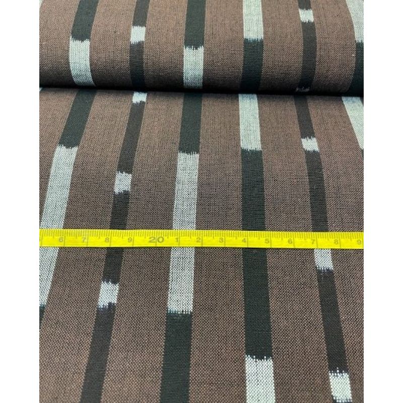 SHIMOGAWA KURUME KASURI Fabric 4 Standing Bamboo Brown 