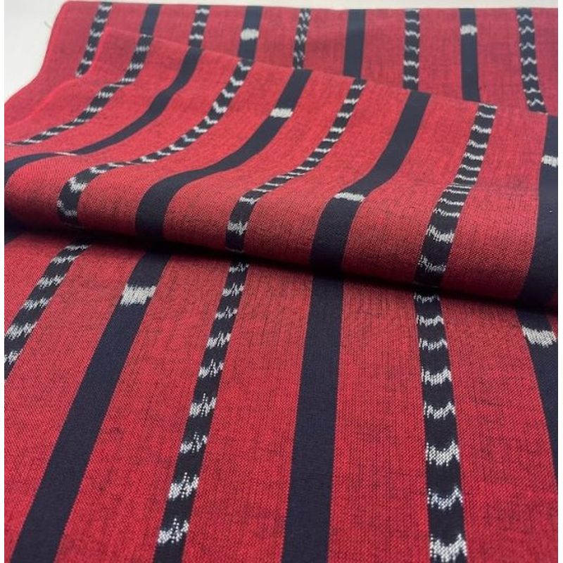 SHIMOGAWA KURUME KASURI Fabric Bamboo Kasuri 4 Red 