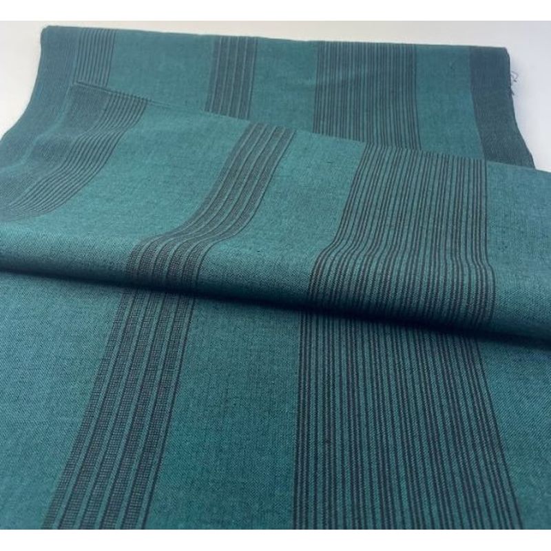 SHIMOGAWA KURUME KASURI Fabric 1 Standed Stripe Green 
