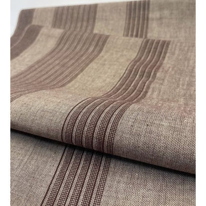 SHIMOGAWA KURUME KASURI Fabric 1 Stand -Striped Beige 