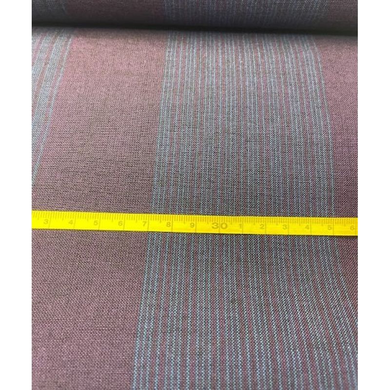 SHIMOGAWA KURUME KASURI Fabric 1 Stand -Striped Blue -Purple 