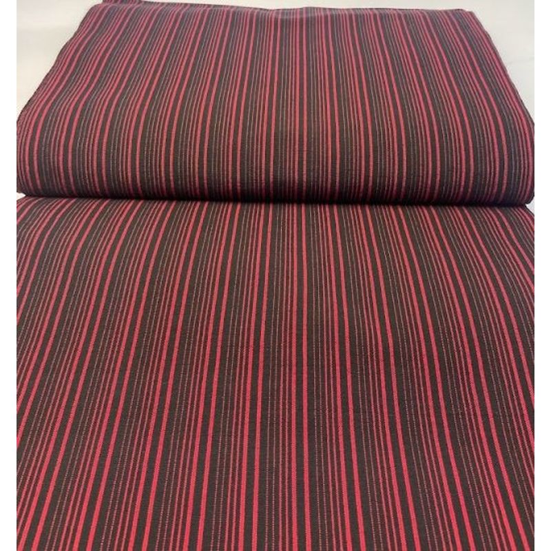 SHIMOGAWA KURUME KASURI Fabric 16 Standing Grade Black Red 