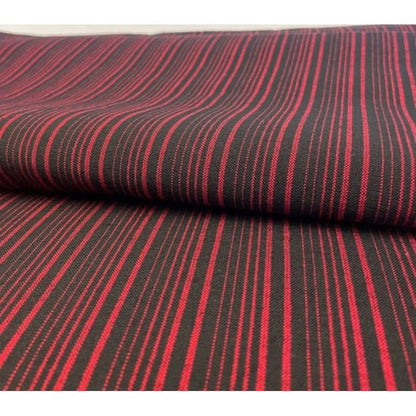 SHIMOGAWA KURUME KASURI Fabric 16 Standing Grade Black Red 