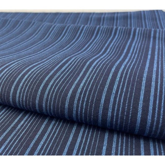 SHIMOGAWA KURUME KASURI Fabric 16 Standing Grade Blue Blue 