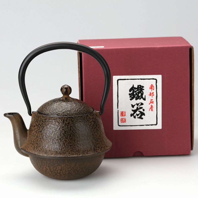 Fujita Nambu Tekki Iron Kettle Kyusu Tea Pot Marugamahada Brown 0.4L