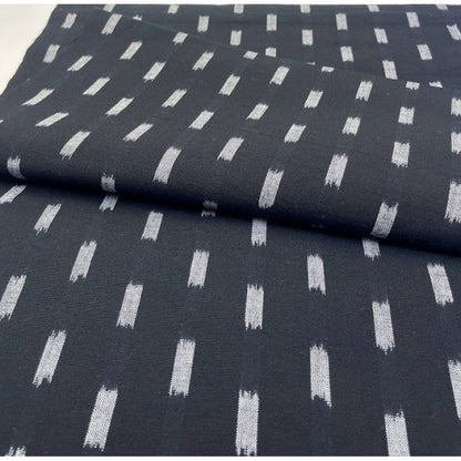 SHIMOGAWA KURUME KASURI Fabric Long Dot Black 