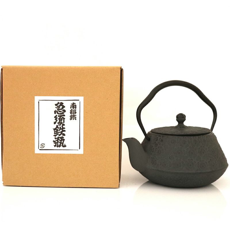 Fujita Nambu Tekki Iron Kettle Kyusu Tea Pot Cherry Blossoms 0.5L
