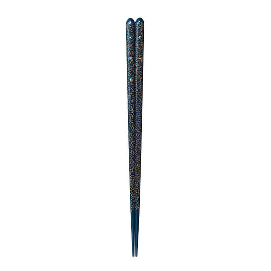 ISSOU Tsugaru Nuri Chopsticks HANAHI BLUE 23cm Japan Natural Wood