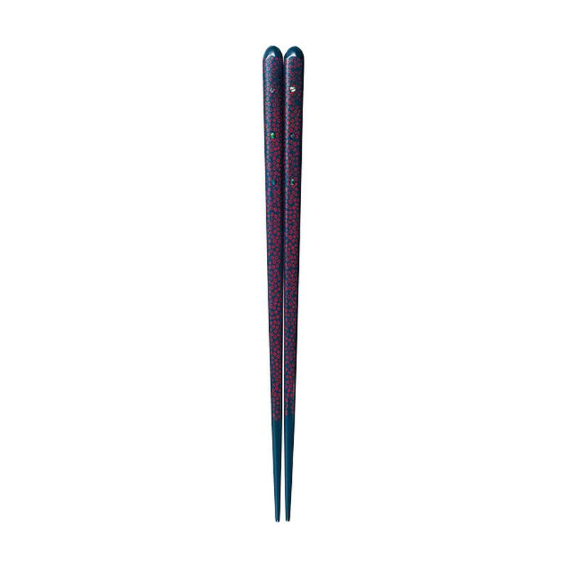 ISSOU Tsugaru Nuri Chopsticks HANA-HI VIOLET 20.5cm Japan Natural Wood