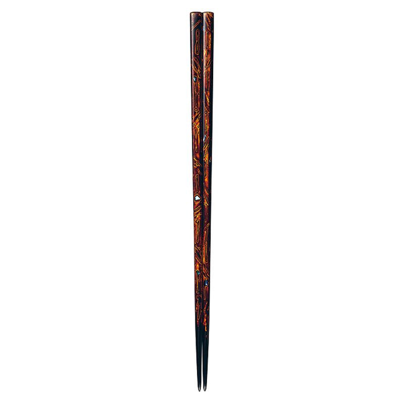 ISSOU Wakasa Nuri Chopsticks with a Dragon Flame 23.5cm Japan Natural Wood