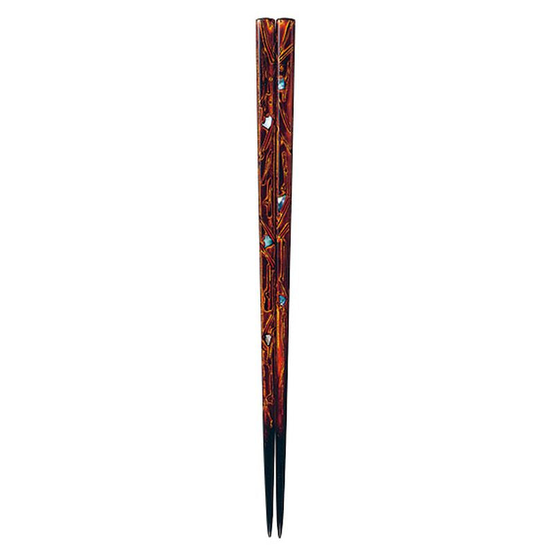 ISSOU Wakasa Nuri Chopsticks with a Dragon Flame 20.8cm Japan Natural Wood