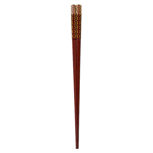 ISSOU Yosegi Chopsticks Hishi Betsuri 21cm Japan Natural Wood