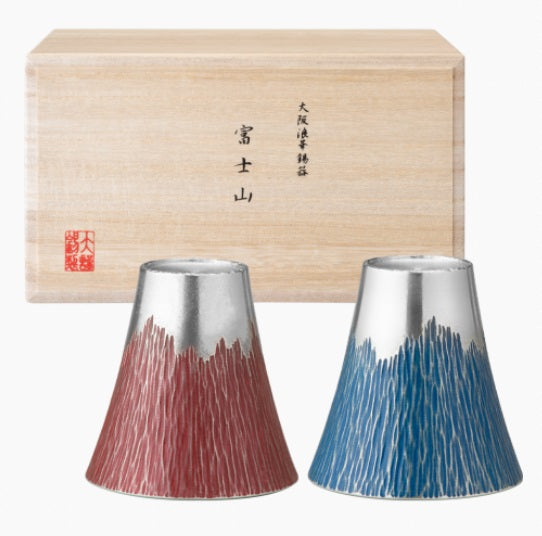 Osaka Suzuki Mt. Fuji Tumbler Blue Vermilion Pair (small) 