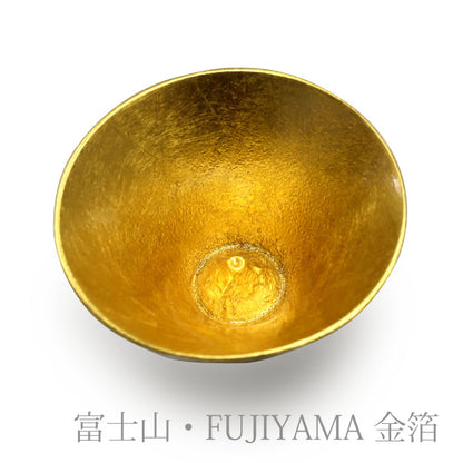 Sake Cup - Mt.Fuji Tin Gold Leaf 2pcs