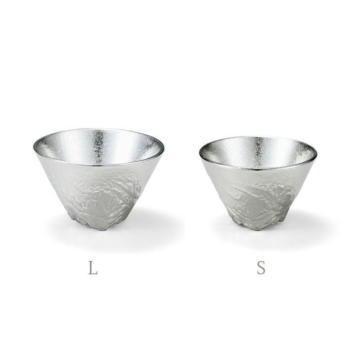 NOUSAKU Tateyama Guinomi Sake Cup Tin L and S Size Set