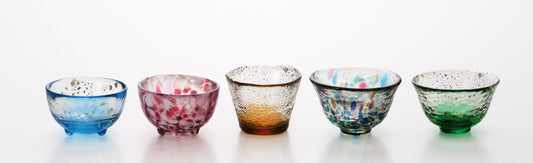 Tsugaru Vidro Gosama 5 colors mini glass set 