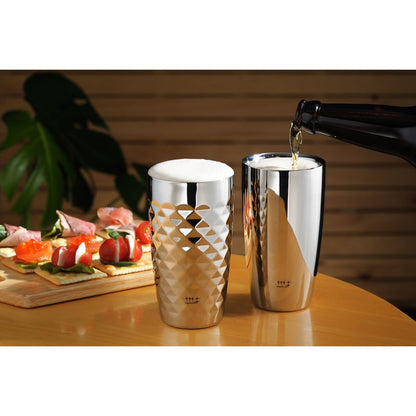 Migakiya Syndicate Double Beer Tumbler & Diamond Cut 2pcs Stainless Steel