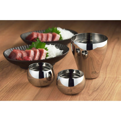 Migakiya Syndicate KATAKUCHI GUINOMI Set Stainless Steel Japan Sake Cup