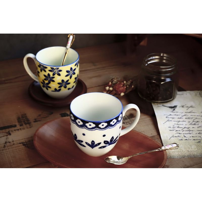 Pottery Field Pair Of Mugs Porcelain JAPAN Table Talk Presents BRAND