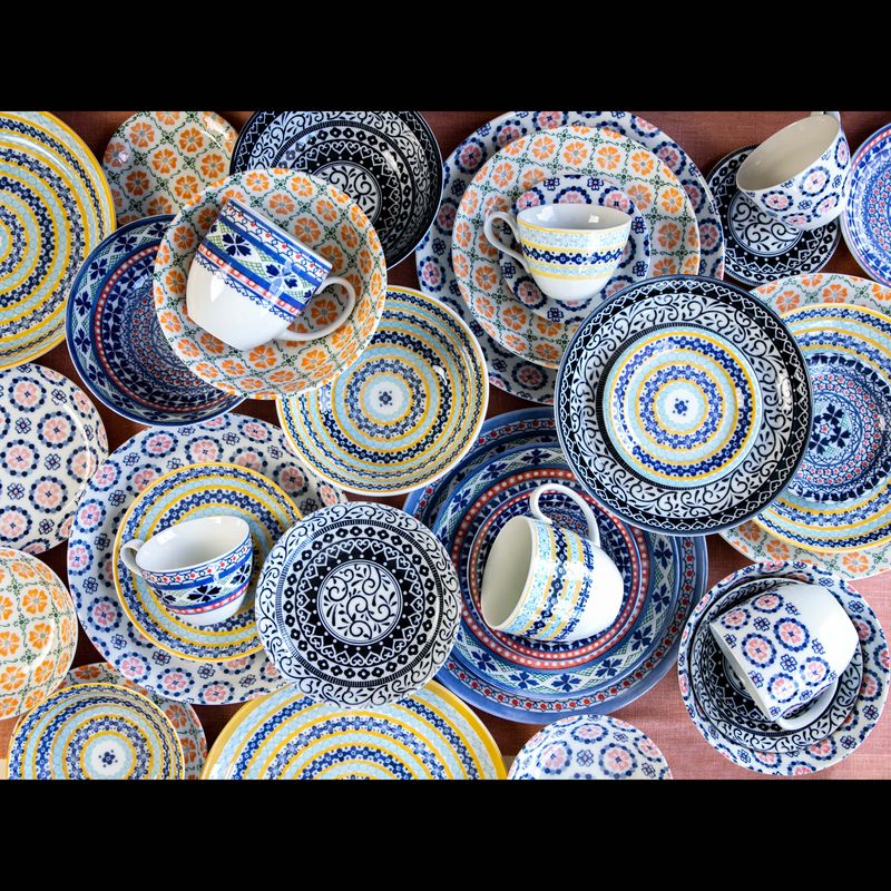 Pottery Field II Cake Plate Set Porcelain JAPAN Table Talk Presents BRAND