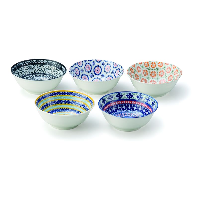 Pottery Field II Five Bowl Set Porcelain JAPAN Table Talk Presents BRAND