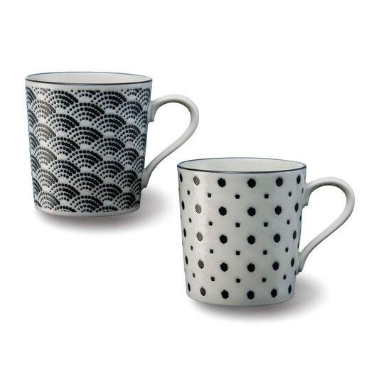 Komon Pair Of Mugs Porcelain JAPAN The Modern Japanism BRAND