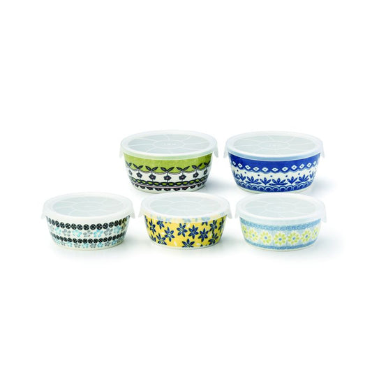 Pottery Field Microwave Containers 5-Piece Set JAPAN Table Talk Presents BRAND