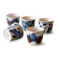 Brush Blue Set Of Soba Cups Porcelain JAPAN Brush Blue BRAND