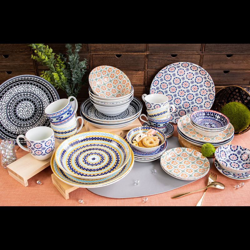 Pottery Field II Small Plates  Set In A Basket JAPAN Table Talk Presents BRAND