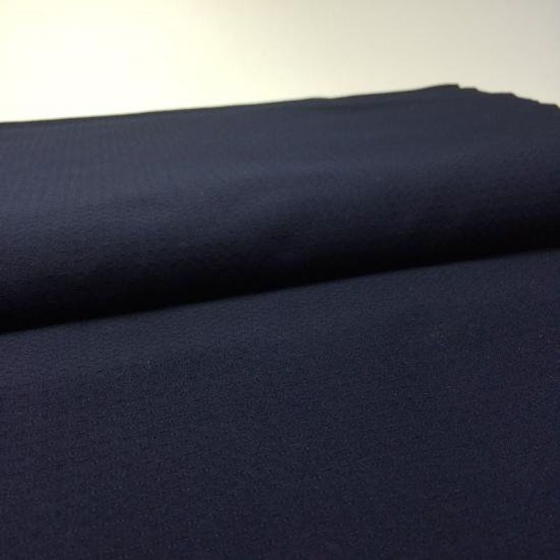 SHIMOGAWA KURUME KASURI Fabric Yame Tsumugi Dark Dark Blue 