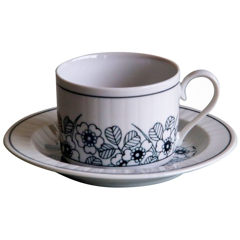 杯和茶碟 - 古董花