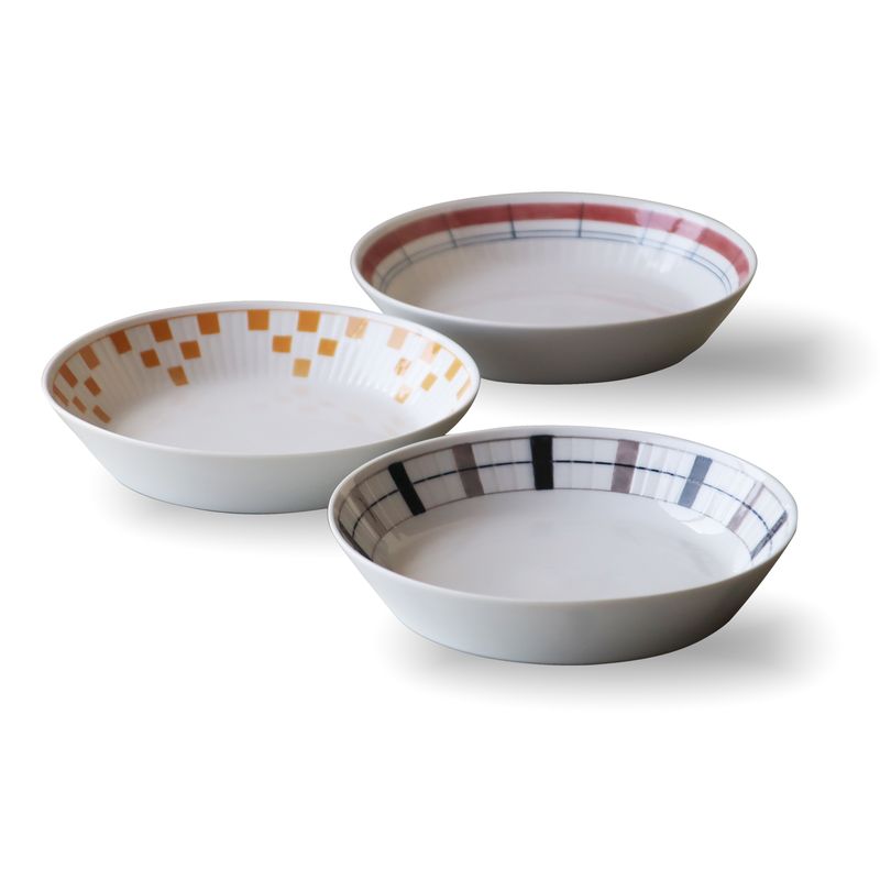 Antico Line Three L Plates In A Gift Box Porcelain JAPAN ANTICO BRAND