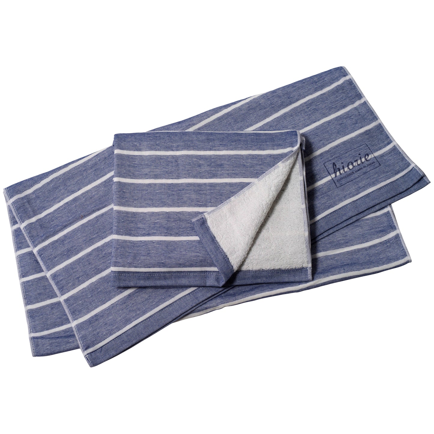 Hiorie Border Gauze Water-Absorption Bath Towel 2 Sheets 100% cotton Japan