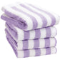 Hiorie Hotel Soft Stripe Water-Absorption Face Towel 4 Sheets Cotton 100% Japan