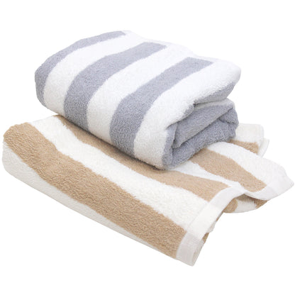 Senshu - Serviette de Bain Coton Rayure Large Lot de 2