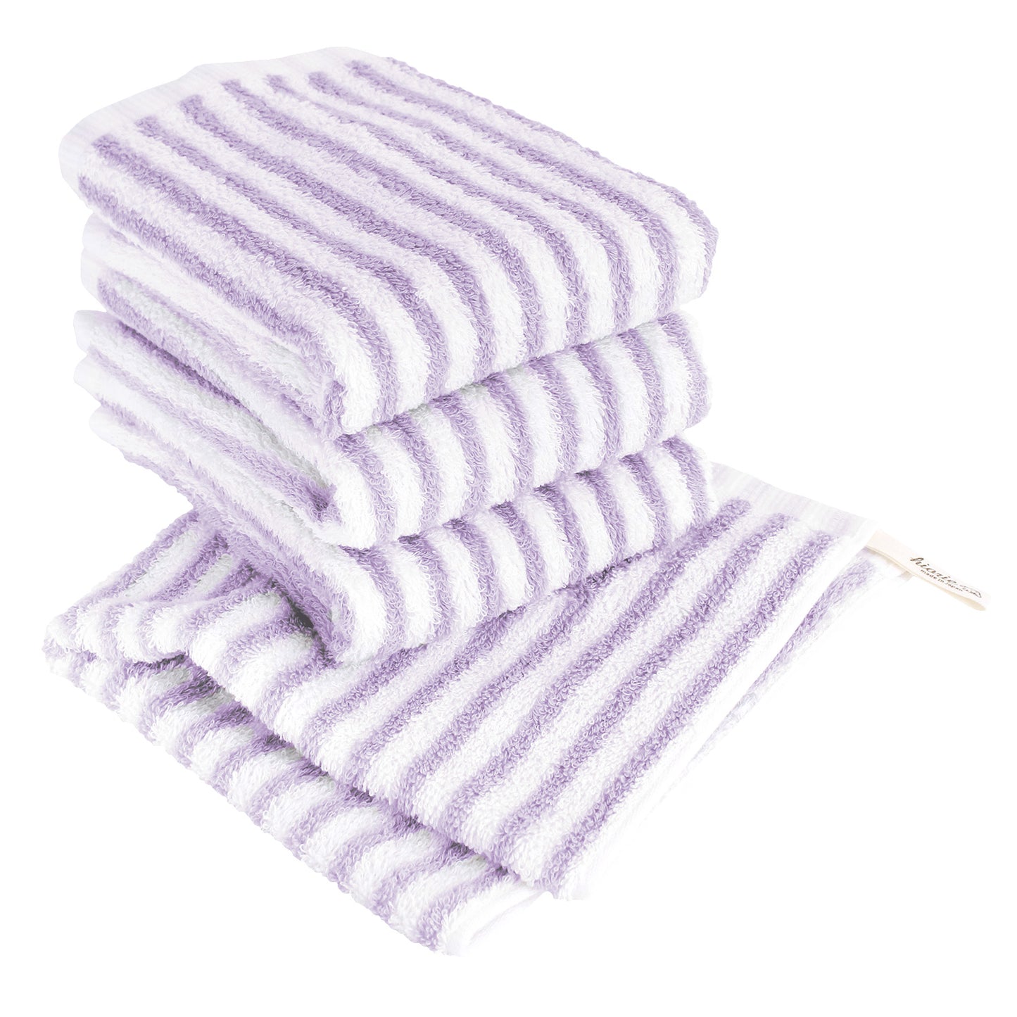 Hiorie Hotel Weiches, dünnes, gestreiftes, wasserabsorbierendes Handtuch, 4 Blatt, Baumwolle, Japan