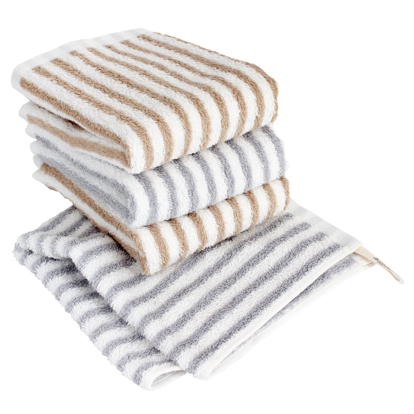 Senshu - Handtuch aus Baumwolle dünn gestreift 4er-Pack