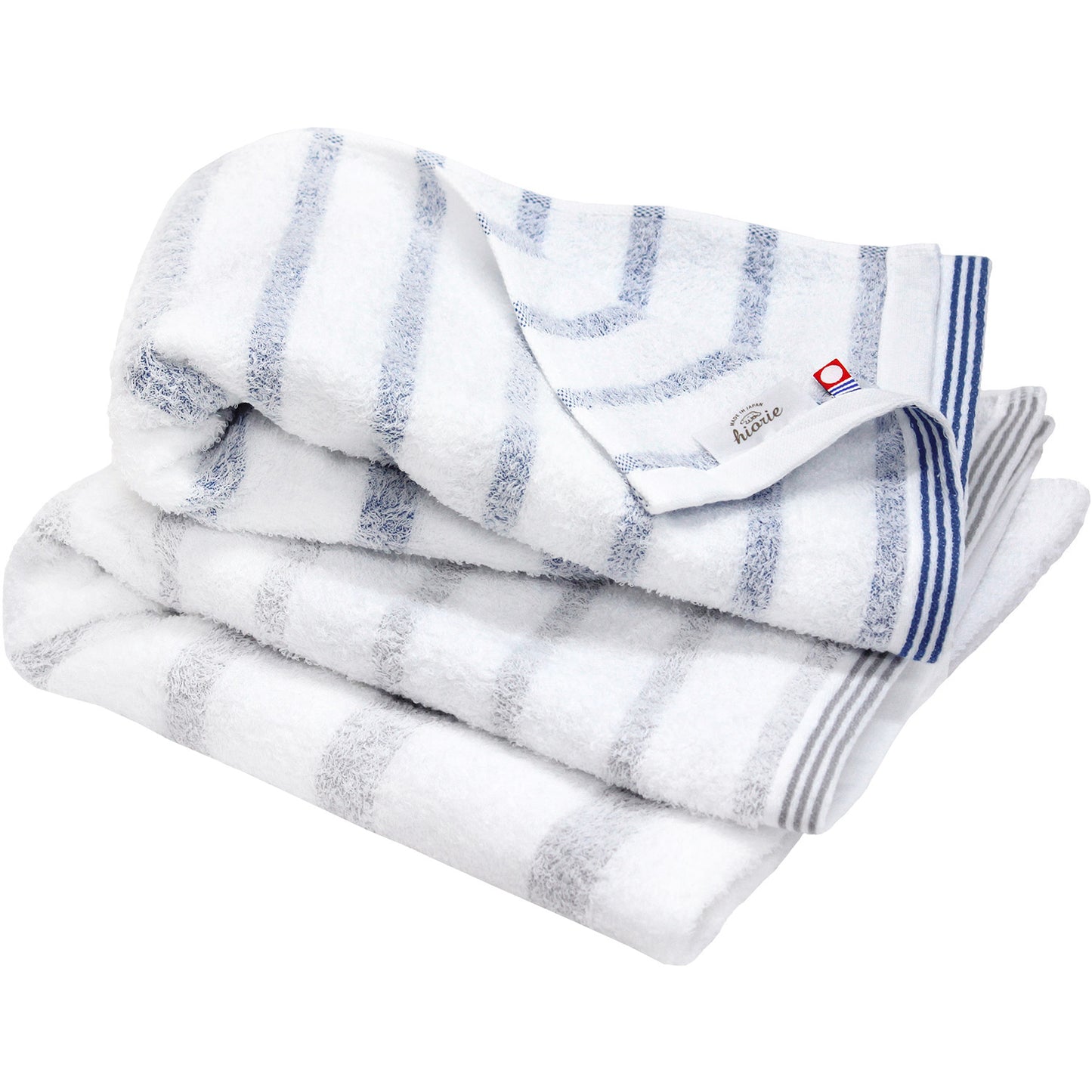 Hiorie Imabari Mist Border Fast Drying Bath Towel 2 Sheets 100% cotton Japan