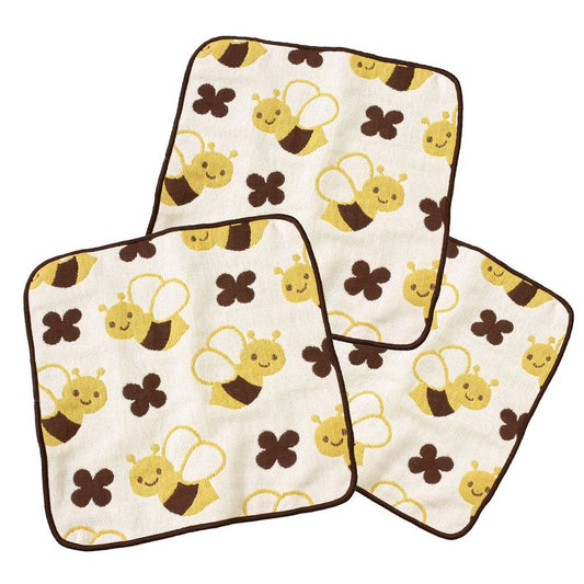 Hiorie Baby Handkerchief 5-Fold Gauze 3 Sheets Fabric 100% Cotton Acrylic Japan