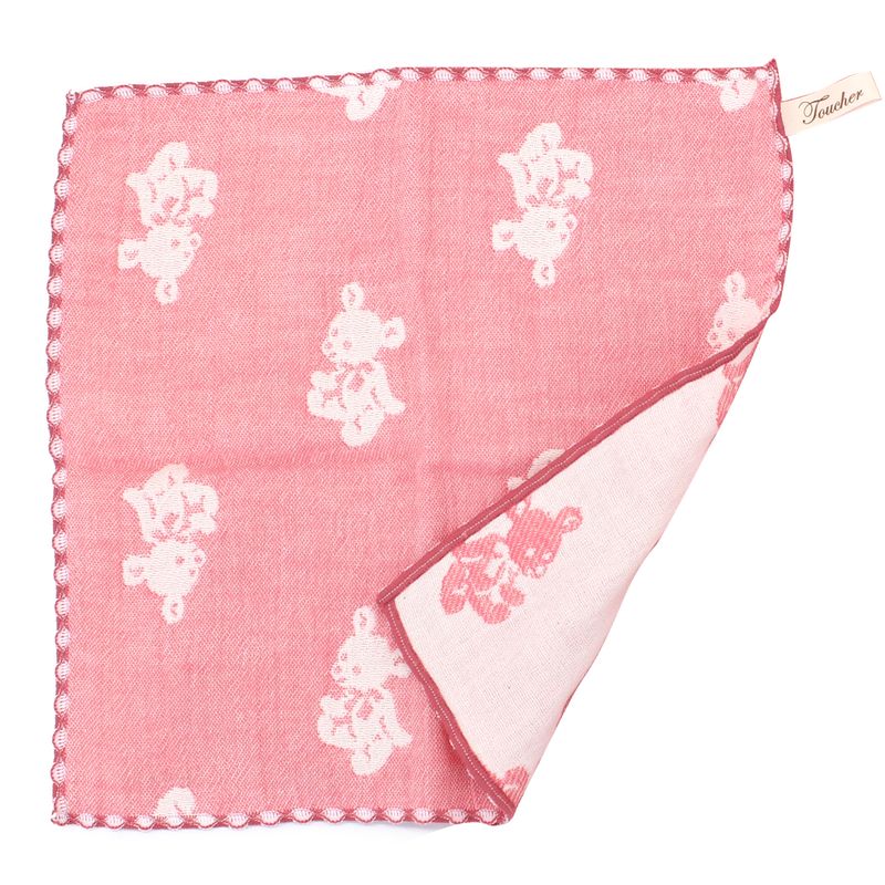 Hiorie Baby Handkerchief Bear 4-Fold Gauze 1 Sheet 100% Cotton Dry Japan