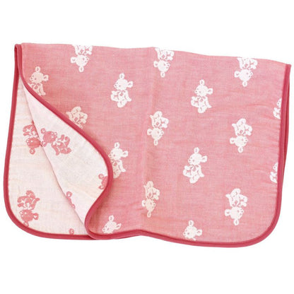 Hiorie Baby Blanket Mini Bear 4-Fold Gauze 100% Cotton Water Absorption Japan
