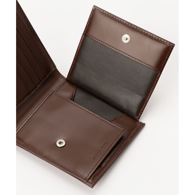 Men's Folded Wallet Matsusaka Leather Deep Brown  by BAMBI Japan SATOLI Brand