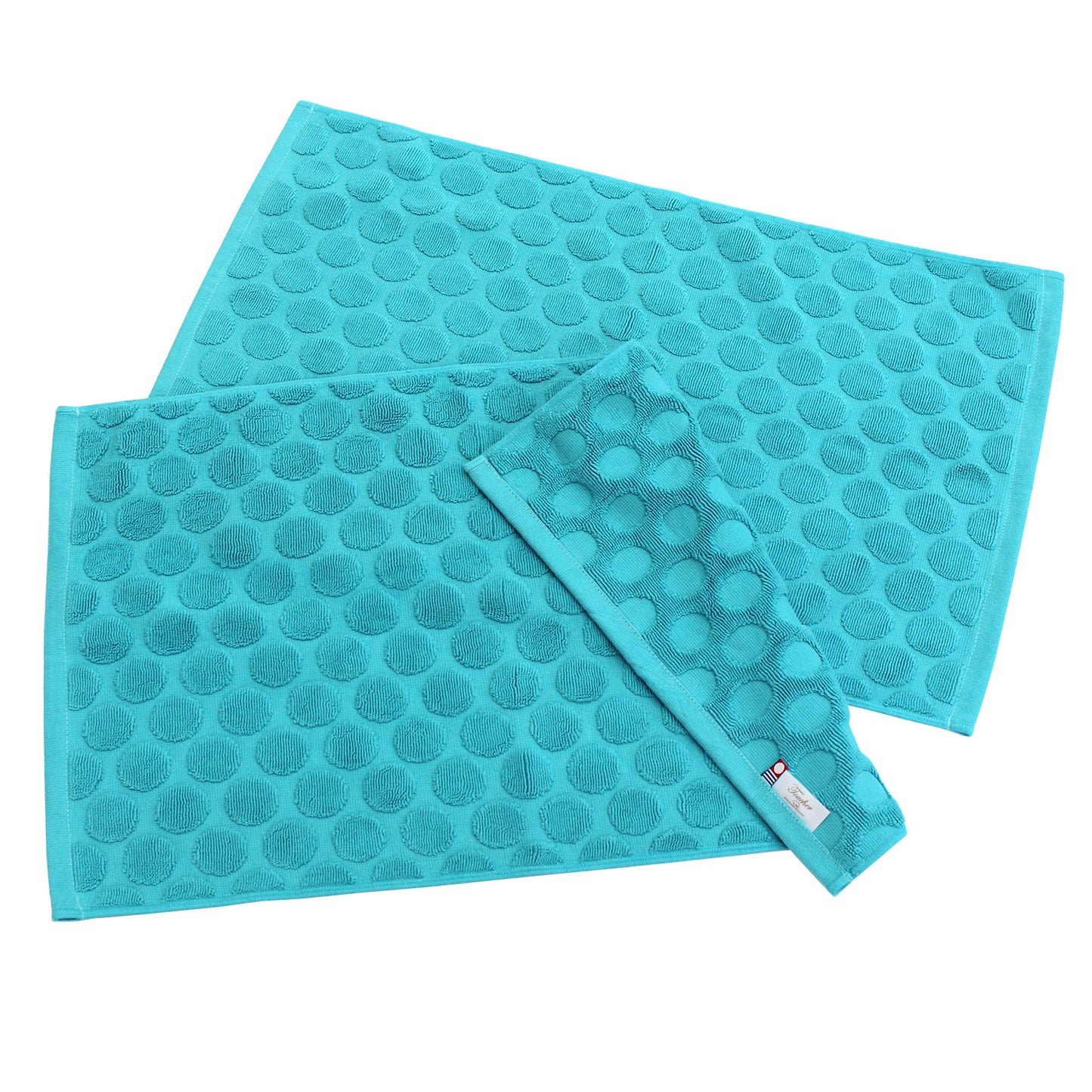 Hiorie Imabari Dot Water-Absorption Bath Mat 2 Sheets Cotton 100% Japan