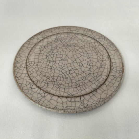 Hibiki Flat Plate S Kaoline Handmade Kyo-yaki/Kiyomizu-yaki JAPAN fuuu BRAND