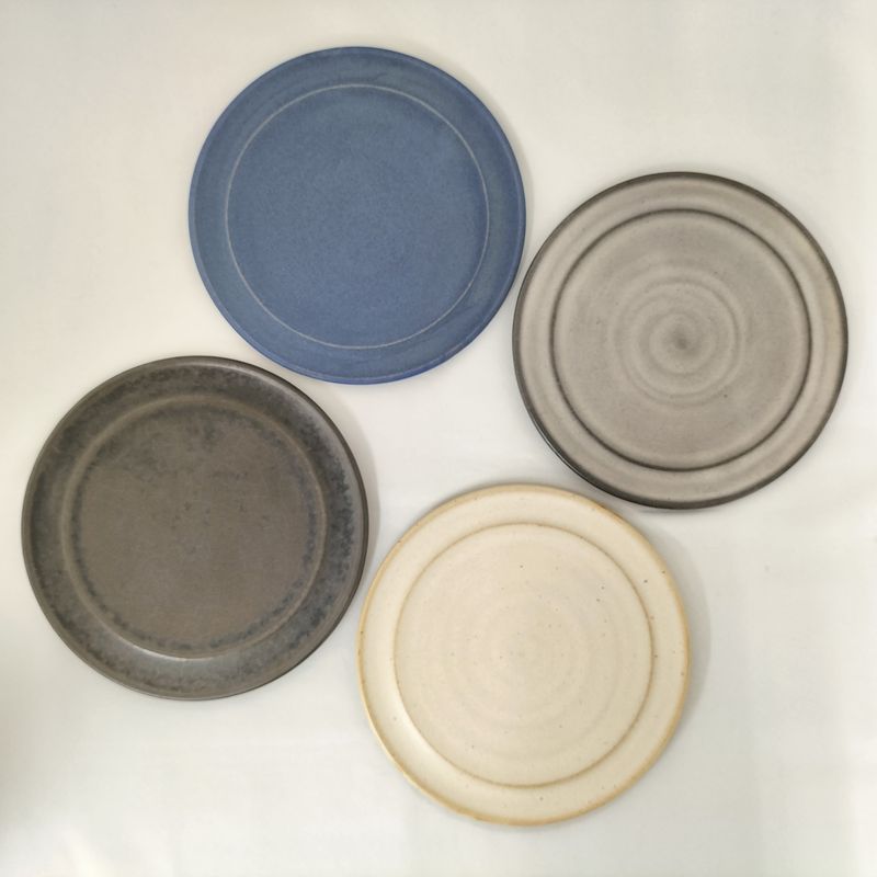 Kiyomizu Ware Series "Mat" Flat Plate - Size Small