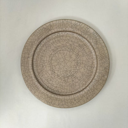 Hibiki Flat Plate Rim M Kaoline Handmade Kiyomizu-yaki JAPAN fuuu BRAND